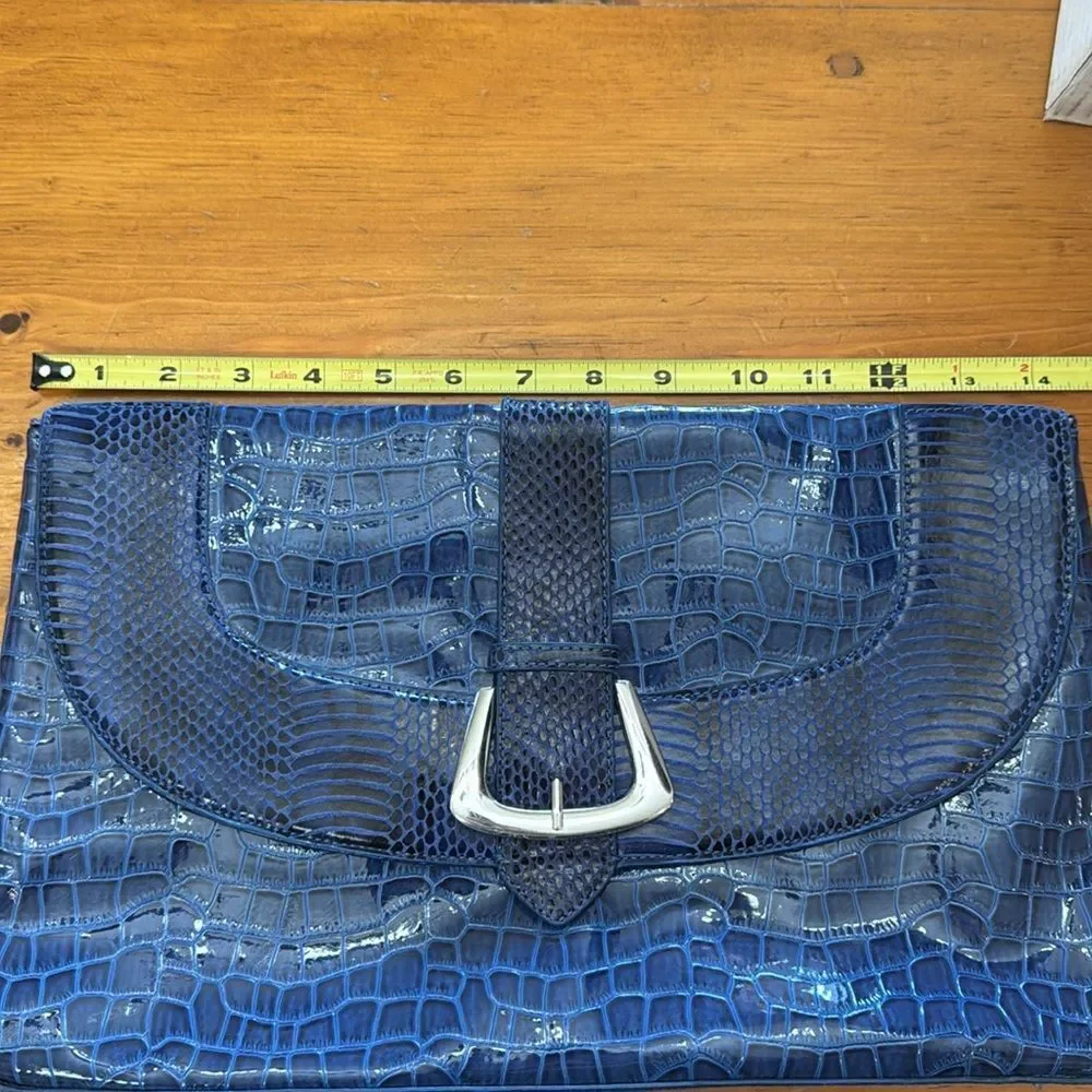 WHBM Cobalt Blue Envelope Clutch - Picture 6 of 7